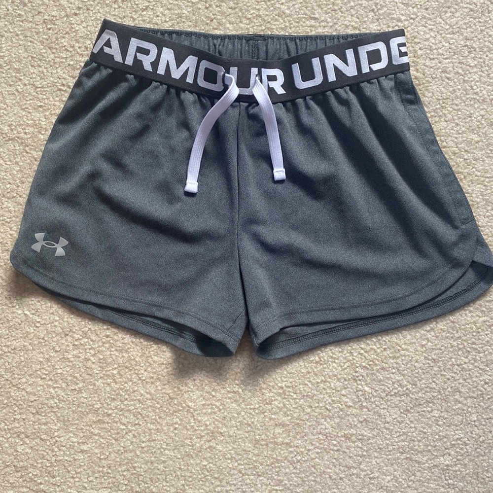 Youth/Kids under armor shorts worded waist band